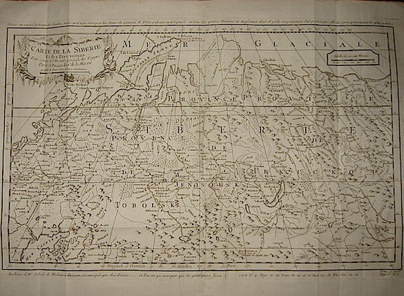 Bellin Jacques-Nicolas (1703-1772) Carte de la Siberie et des Pays voisins... 1750 ca. Parigi 